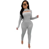 Women Knit Ribbed Two pcs one set Tops with Bottom Pants(shorts)outfit outfits YSM80617
