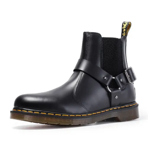 Women's Leather Ankle One-Step Leather Buckle Boots