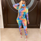 Women Tie-Dye Two pcs one set Tops with Bottom Pants(shorts)outfit outfits YSM84556