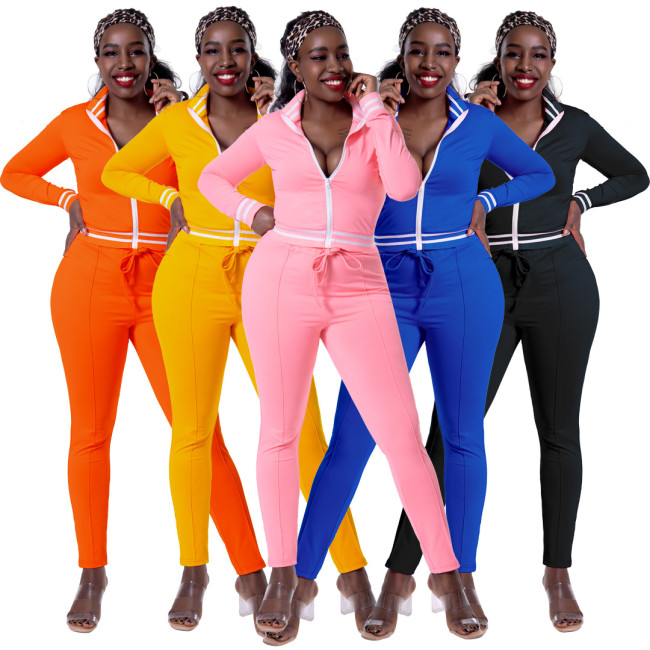 Fashion Color Matching Tracksuits Tracksuit Outfit Outfits Jogging Suit Sports Suit YSM90112