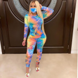 Women Tie-Dye Two pcs one set Tops with Bottom Pants(shorts)outfit outfits YSM84556