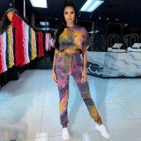 Fashion Women Short Sleeve Tracksuits Tracksuit Outfit Outfits Jogging Suit Sports Suit YSM81526