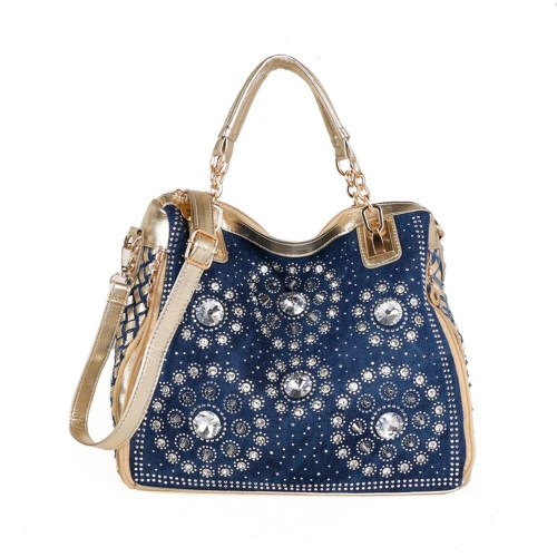 Fashion Women Jeans Rhinestone Handbags 1696107