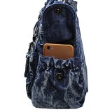 Women Fashion Jeans One Shoulder Rivet Handbags 89603041