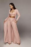 Women Bandage Lace Up Long Sleeve 3 Piece Sets K923445