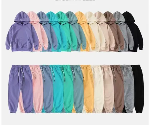 New Arrival Kids Boys Outfits Jogger Set Spring Autumn Sportswear Hoodies Teenage School Uniforms Student Solid Color Tracksuits