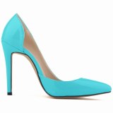 Women Fashion Patent Leather Pointed Toe 11CM Thin High Heels 302-1829