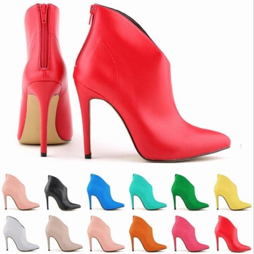 Sexy Wedding Women Office & Career Pointed Toe PU 11CM Thin High Heels 76910-12