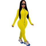 Women Sexy Long Sleeve Front Zipper Bodysuits Bodysuit Outfit Outfits K9689910