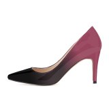 Women Pointed Toe Beautiful Elegant Gradient Color 8Cm Thin High Heels 9523-12