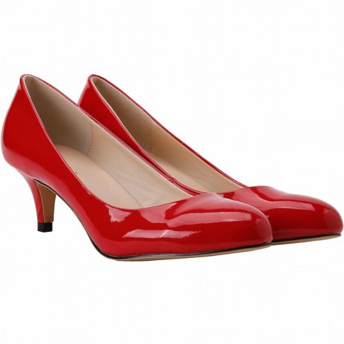 Ladies Red Brides Pointed Shoes Office High Heels 3323-12