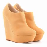 Fashion Women Wedges Sexy Party Round Toe 14cm High Heels 3912-56