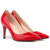 Women PU High Heels Wedding Pointed Toe Platform Shoes 9523-12