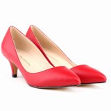 Fashion Pointed Toe Solid  6cm Thin High Heels 6789-12