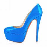 Women Candy Color Platform High Heels Round Toe Shoes 8178-910