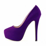 Women Office & Career Thin High Heels Wedding Party Round Toe Shoes 8178-12