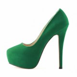 Women Office & Career Thin High Heels Wedding Party Round Toe Shoes 8178-12