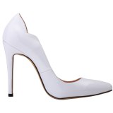 Women Fashion PU Slip On Square Toe 11CM Thin Heels 302-3142