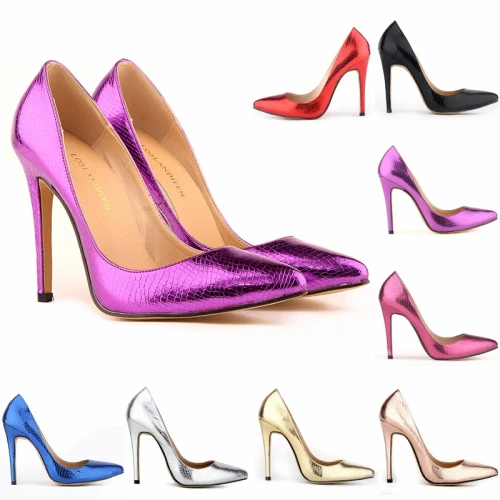 Women Fashion Sexy Pointed Toe Sweet Colorful 11CM Thin High Heels 3023-12