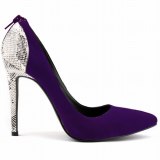 Women Fashion PU Slip On 11CM Thin High Heels 302-2536