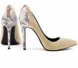 Women Fashion PU Slip On 11CM Thin High Heels 302-2536