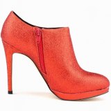 Women Faux Gitter Platform High Heels Boots 8067H-12