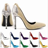 Women Fashion PU Slip On 11CM Thin High Heels 302-2536