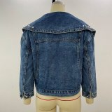 Women Fashion Jeans Jacket Loose Coats 95768