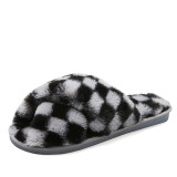 Fashion Comfortable Cross-Bunny Rabbit Fur Slippers