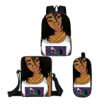 Black Girl Package Student Schoolbag Comfortable Backpacks