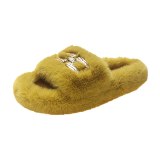 Women's Fashion Chain Buckle Flat Bottom Indoor Slippers C0819