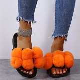 Fashion Sexy Fur Pom Slippers 05768