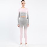 Women Long Sleeve Seamless Yoga suits Jogging Suits Tracksuits Tracksuit Outfits MY00617