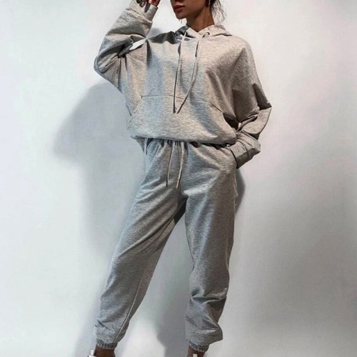 Women Loose Hoodie Two Pcs One Set Tops With Bottom Pants Outfit Outfits 290516