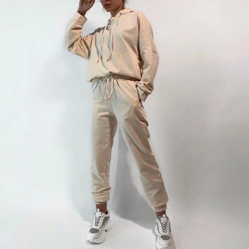Women Loose Hoodie Two Pcs One Set Tops With Bottom Pants Outfit Outfits 290516