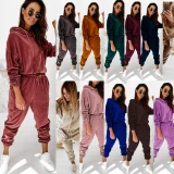 Women Two Pcs One Set Tops With Bottom Pants Outfit Outfits 290819