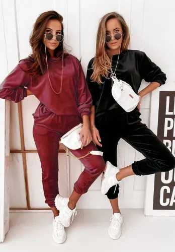 Women Autumn Fashion Two Pcs One Set Tops With Bottom Pants Outfit Outfits 170314