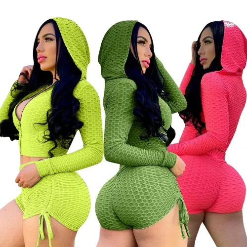 Women Long Sleeve Two Pcs One Set Tops With Bottom Pants Outfit Outfits 928596