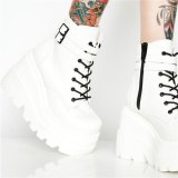 Winter Women Platform Fashion Thick Bottom Ankle Boots