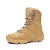 Black Comfort Zipper High Top Men's Hiking Tactical Boots 86778