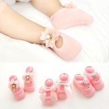 3 Pairs Bowknot Baby Girls Cotton Lace Flower Princess Short Floor Socks