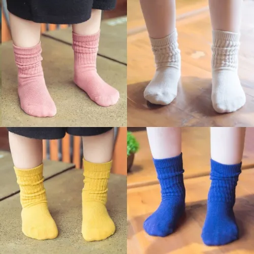 Autumn And Winter Fashion Candy Color Pure Cotton Pile Socks