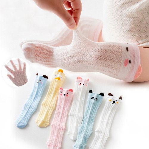 Summer Baby Newborn Girls Cotton Knee Thin Mesh Soft Long Socks YKX002132
