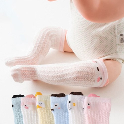 Summer Baby Newborn Girls Cotton Knee Thin Mesh Soft Long Socks YKX002132