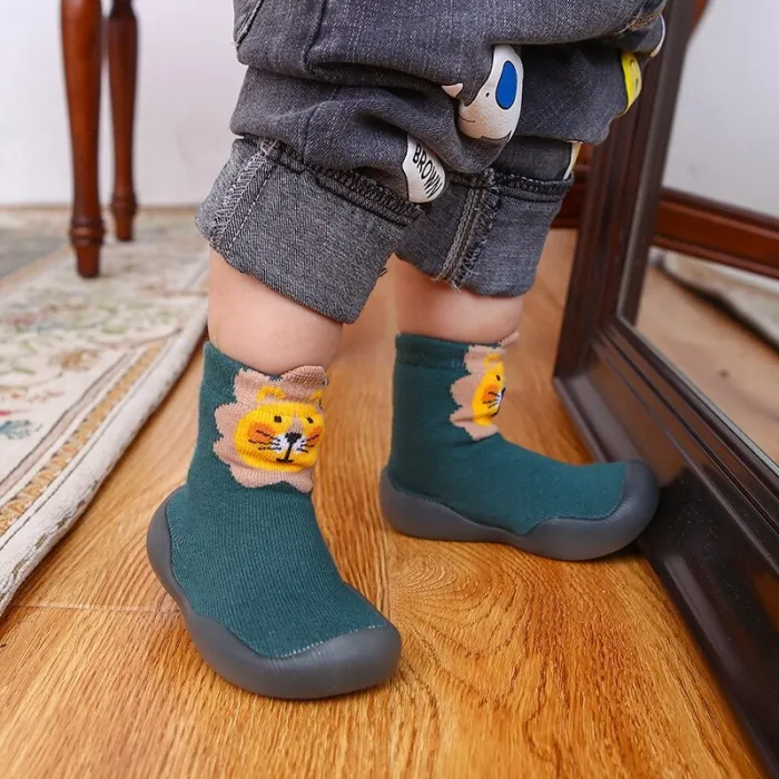 Fashion Toddler With Rubber Soles Sole Animals Fox Socks Shoes