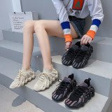 Fashion Women's Men's Flying Woven Breathable Volcano Style Sneakers LV-4501-78