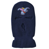 Autumn and Winter Double Embroidered Three-Hole Warm Hats