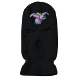 Autumn and Winter Double Embroidered Three-Hole Warm Hats