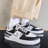 Fashion Men White Tennis Canvas Slip On Sneakers 0123-56