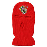 Three-Hole Wool Knit Anti-Terrorist Headgear Robber Hats